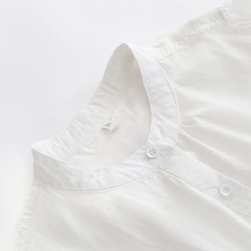 秋季新款純棉白襯衫女 長袖女式立領純色襯衣文藝百搭女式打底衫在類目 女裝/女士精品, 襯衫中 - 來自Buy2taobao.com提供專業的淘寶代購服務