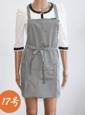 清仓 日单店员茶餐厅工作服 服务员专用韩版 时尚修身公主围