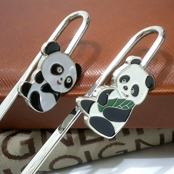 大熊猫书签可爱金属书签创意中国风特色礼品出国小礼品外事小礼品