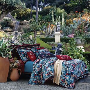 贡缎纯棉四件套 娜蔻花园salsa莎鲨家纺