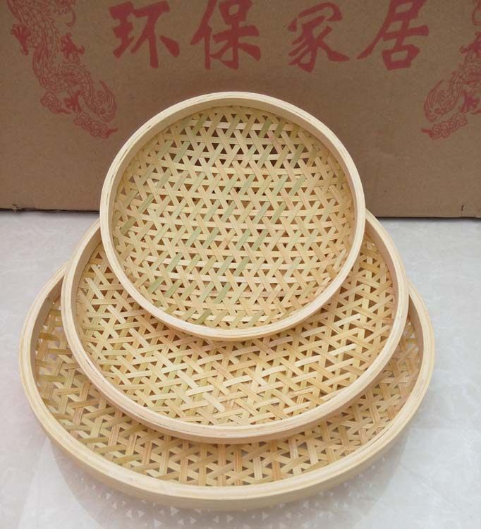 竹编水果盘食品筐无味环保