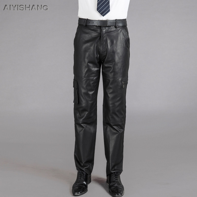 Pantalon cuir homme droit pour hiver - Ref 1491759 Image 1