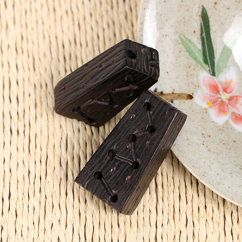 黑檀木配饰360度流线型雕刻七星吊坠金刚星月菩提佛珠配件挂件