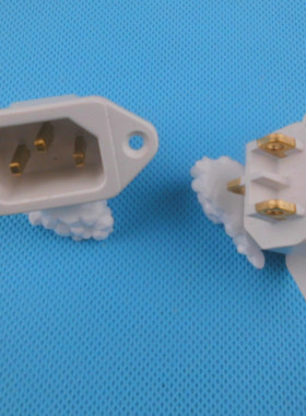 通用电饭煲电饭锅电压力锅电源插座 品字形插座 白色铜脚 不易碎