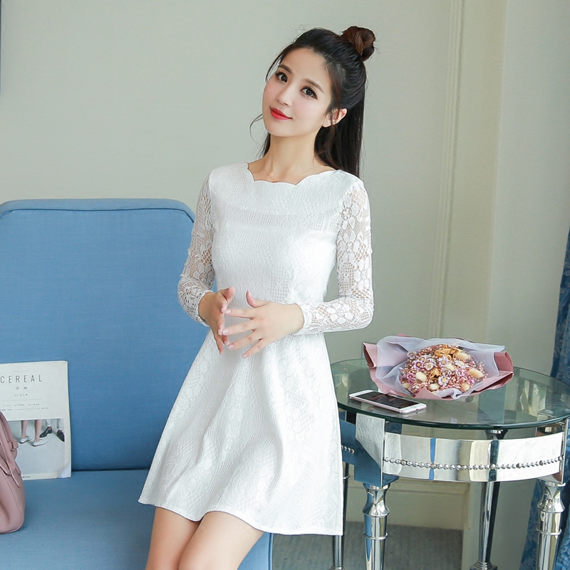 早春蕾丝连衣裙女2021新款秋装长袖韩版修身显瘦中长款打底裙子潮在类目 女装/女士精品, 连衣裙中 - 来自Buy2taobao.com提供专业的淘宝代购服务