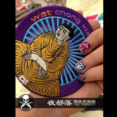 忧郁如来百搭刺绣布贴布标 徽章胸章臂章 diy补丁贴布衣服装饰贴