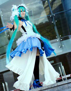 COS服装第七龙神 MIKU  蓝色版华丽版 现货