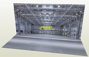 1比6 12 18 24 32工厂仓库 停机库 士兵人偶停车建筑汽车场景模型