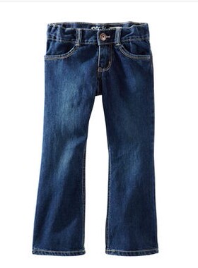 美国采购正品现货Oshkosh秋季新款女宝宝微喇牛仔裤深色款