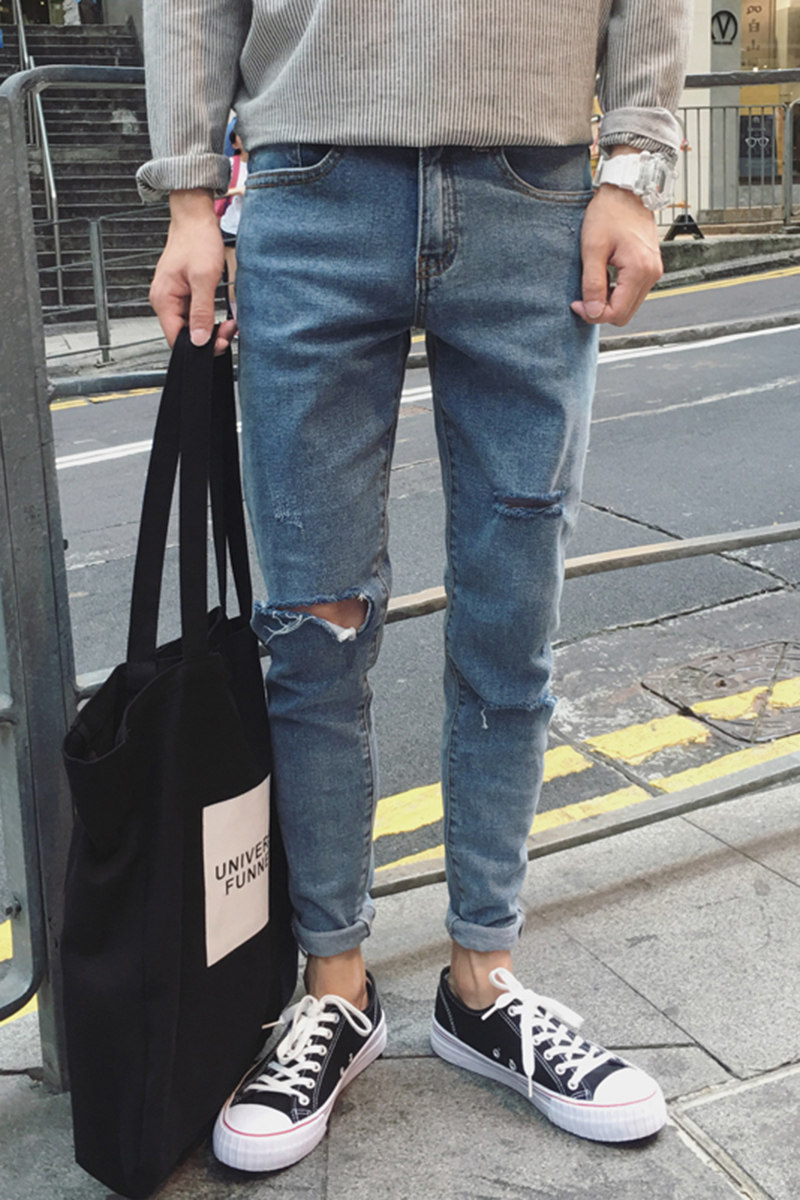 Jeans pour adolescent pieds Slim pour automne - Ref 1482146 Image 6