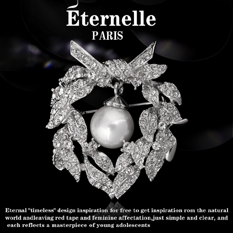 Broche femme ETERNELLE en cristal autrichien - Ref 1172151 Image 1