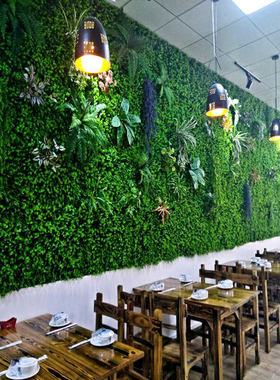 仿真加密客厅塑料草坪绿色植物墙