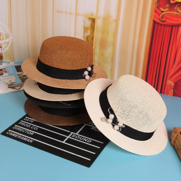 Chapeau pour homme Flat Top en paille - Ref 1925843 Image 1