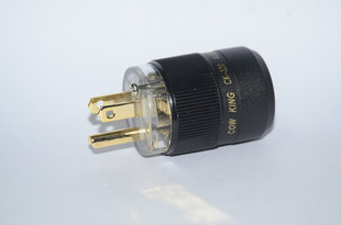 KING 320 AUDIO 音响电源线插头 纯紫铜镀金电源插头 COW