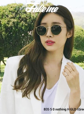 韩国设计师复古风圆形墨镜
