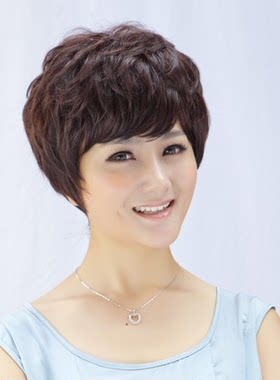 中年风女士短款假发套