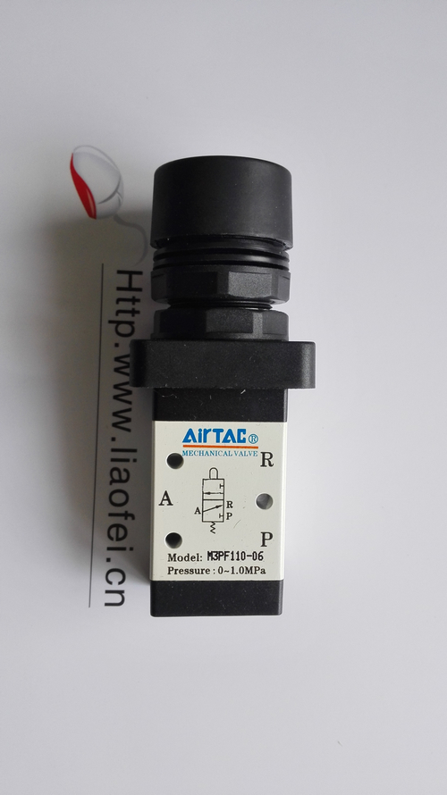 正品台湾亚德客 机械阀  手动阀  M3PF110-06R 红色帽 平头按钮