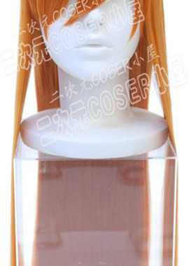 Rewrite 凤千早 橘色 长发cosplay假发