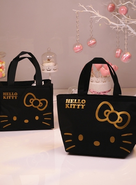 包邮HelloKitty便当包保温饭盒袋铝箔防水帆布包手提小拎包妈咪包