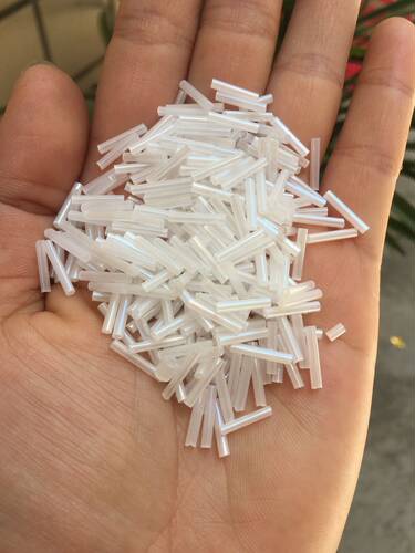 diy玻璃白色辅料流苏珠管