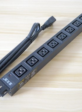 8联IEC320C19机架式PDU机柜机箱专用电源排插座接线板16A32A