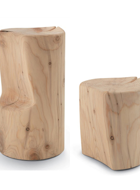 IDAO宜道家居创意个性家具/实木吧凳/stool坐凳/原木雕刻造型凳子