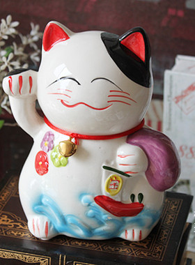 招财猫装饰品创意礼物存钱罐包邮