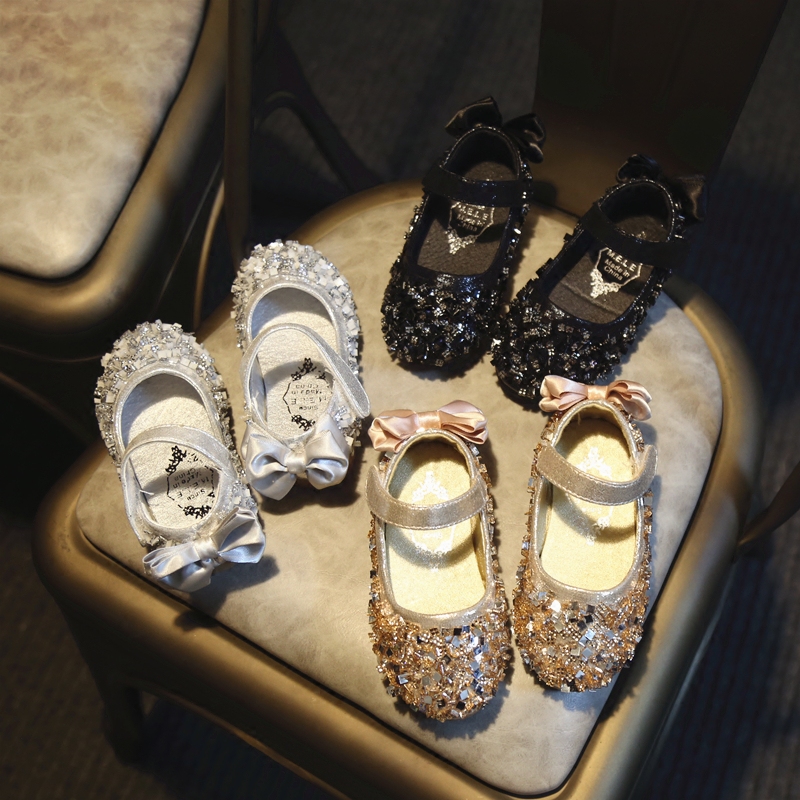 Chaussures enfants en autre ronde paillette pour printemps - semelle tendon - Ref 1010722 Image 1