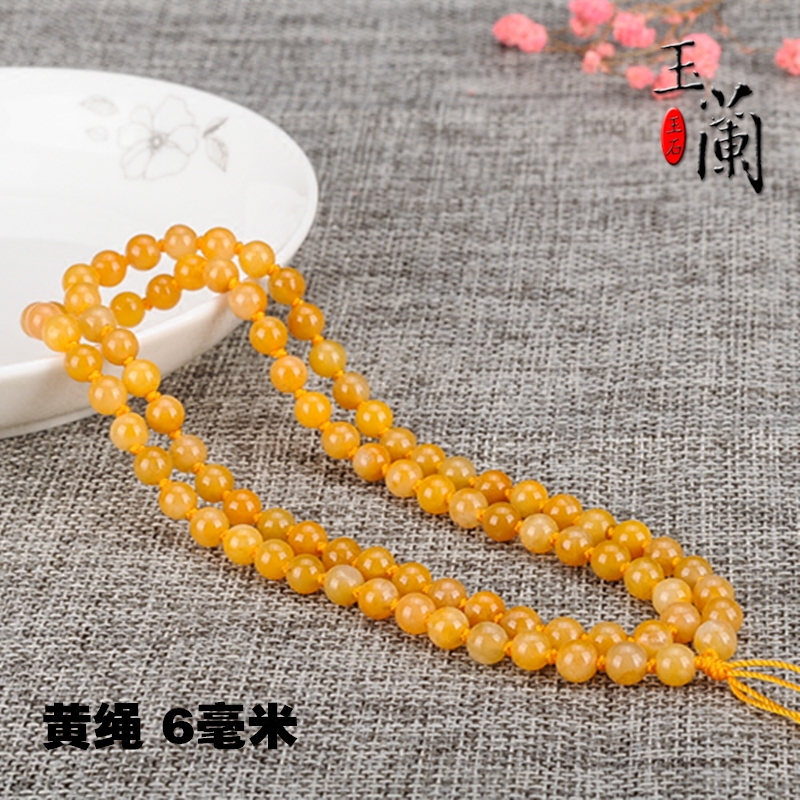 翡翠挂绳男女款金丝玉黄龙玉项链绳吊坠绳坠玉佩手工玉石吊坠挂绳