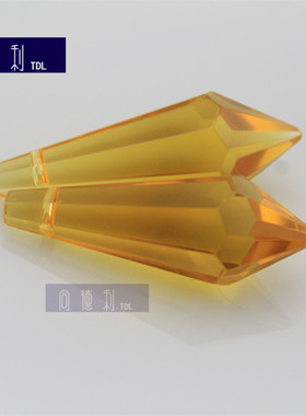 diy金黄色水晶手工珠帘吊坠