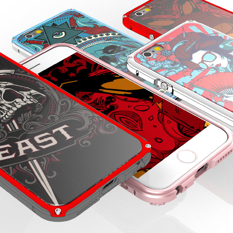 GINMIC Legend Slim Aluminum Metal Bumper Scratch Resistant Graffiti PC Cover Case for Apple iPhone 6S Plus/6 Plus & iPhone 6S/6