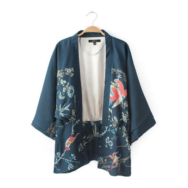 夏秋凤凰蝙蝠袖和服披肩日系开衫