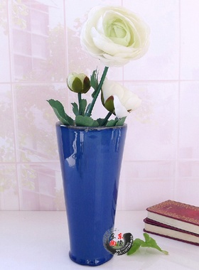 景德镇陶瓷花瓶 颜色釉现代花筒 简约花器 多彩小花插