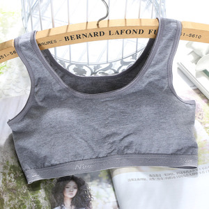 少女文胸发育期纯棉 小初中学生青少年小背心式内衣全棉无钢圈