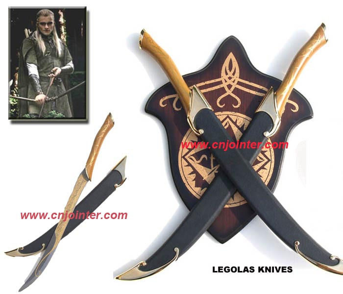 指环王 雷格拉斯双剑 精灵双剑 精灵双刀 经典带鞘版 刀剑未开刃