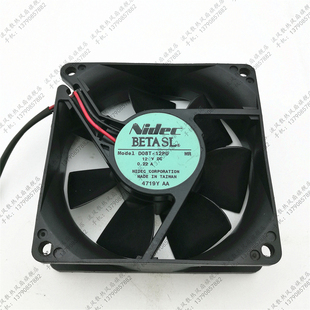 2线 散热风扇 12PU 0.22A 8CM 12V D08T 3线 原装 8025 Nidec