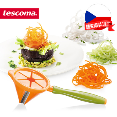 捷克tescoma 螺旋刨丝器 胡萝卜青瓜切丝器 瓜果削丝厨房手动切丝