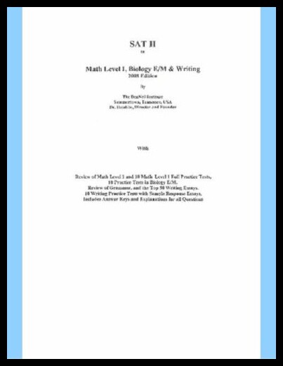 【预售】SAT II in Math Level I, Biology E/M & Writing