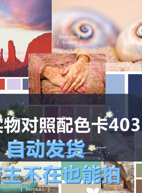 实用配色参考教程图鉴 实物实拍对照配色色卡(403P) 自动发货