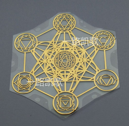 大天使麦达昶轮脉手机金属贴滴胶金字塔材料铜质超薄电脑车贴通用