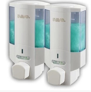 瑞沃双头手动出液器酒店浴室装液器洗手V-6102皂液器