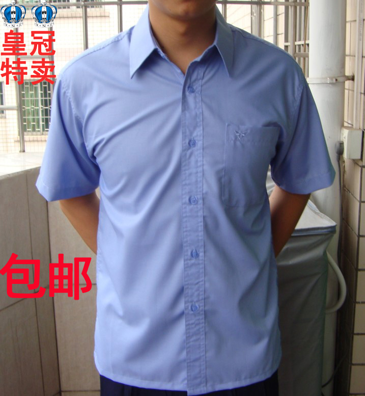 白领衬衫夏天男士短袖衬衫 男上班工作衬衫 免烫 男短袖衬衣夏装