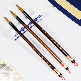 王一品天官牌湖州毛笔正品善琏湖笔(狼毫兰竹)中楷小楷书法狼兼毫