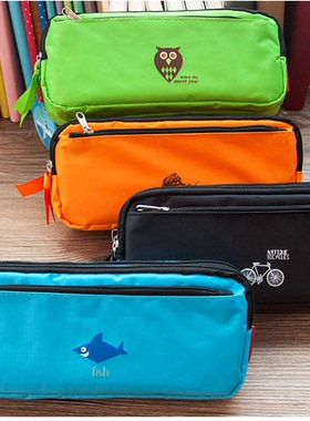 广博文具广博HBD02359糖果色大容量笔袋多功能文具袋学生铅笔盒多层收纳文具袋男生女生