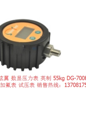 炫翼数显压力表 英制 55kg DG-700H 黄色 冷媒加氟表