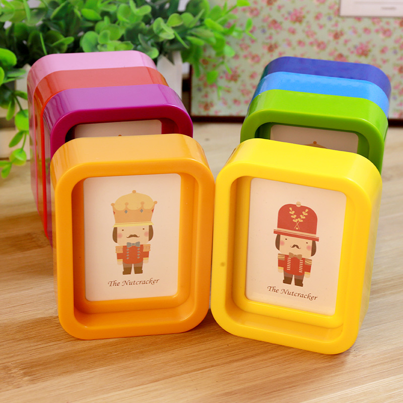 创意简约小清新糖果色照片摆台挂墙画框5寸6寸儿童照片家居相框架