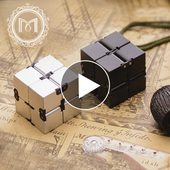 美国无限魔方铝合金方块焦虑减压神器手指解压上课可以玩 玩具