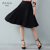 走秀款半身裙2016夏装欧美大牌高腰百褶裙子女职业ol高端a字裙女