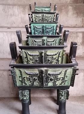 兽面纹仿古青铜器一言九鼎仿古