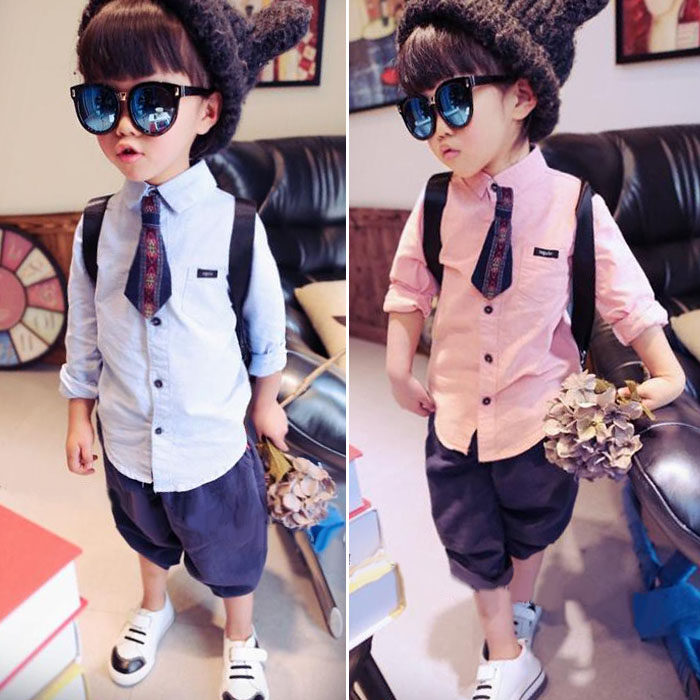 Chemise garcon à manche longue - Ref 2077068 Image 1